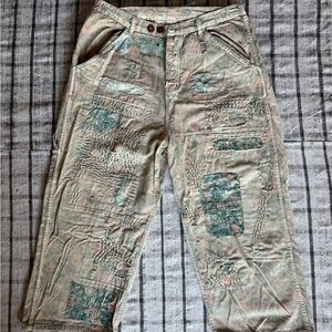 Magnolia Pearl patchwork miner pants (NWOT)